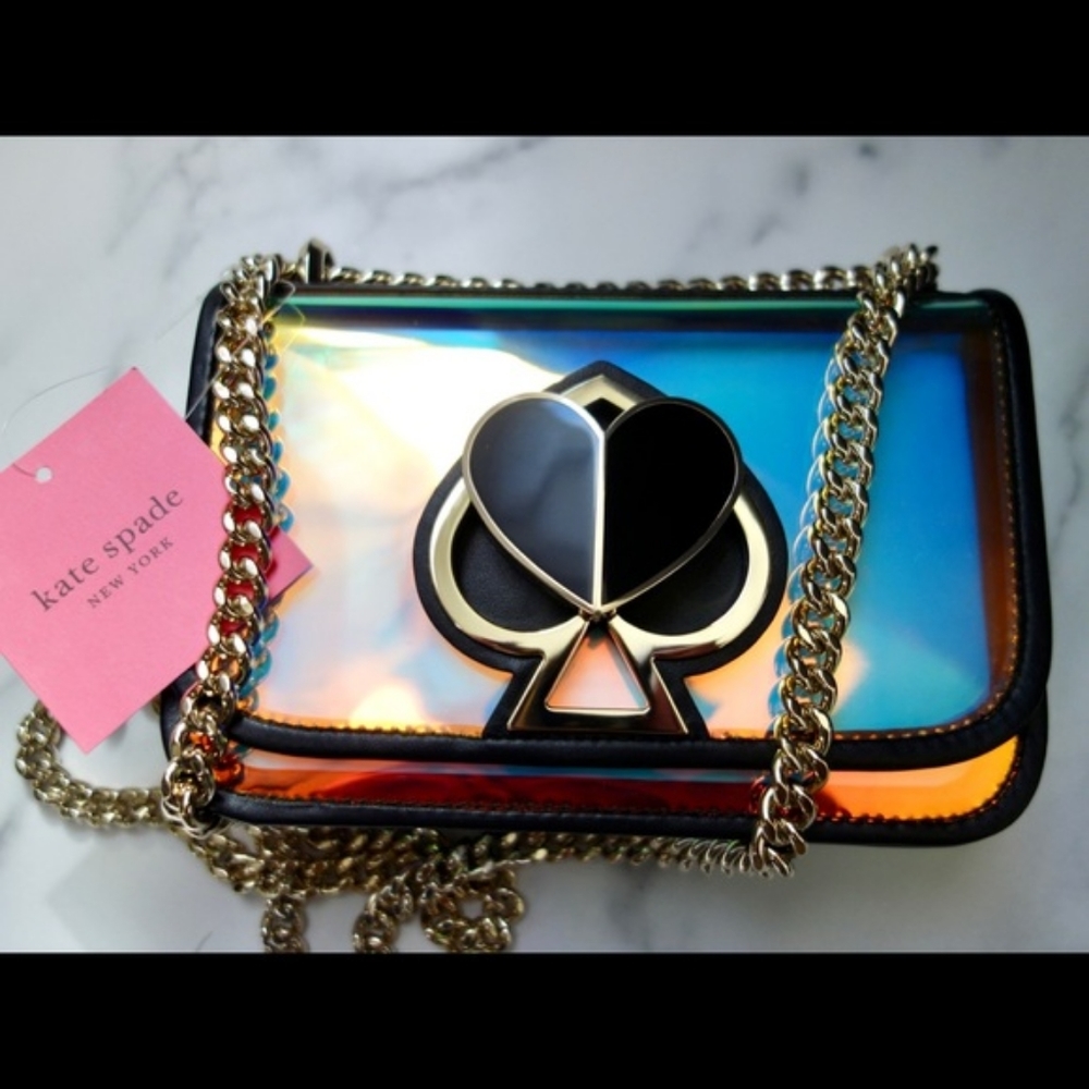 ISO Kate Spade iridescent optic twist lock purse